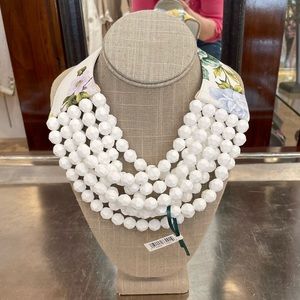 FAIRCHILD BALDWIN Printed Floral White Bella Necklace
